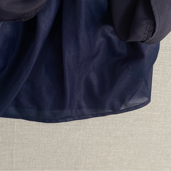 Sleeveless Mini Dress Alythea Purple Ruffled V-Neck Elastic Waist Pockets - Picture 5 of 11